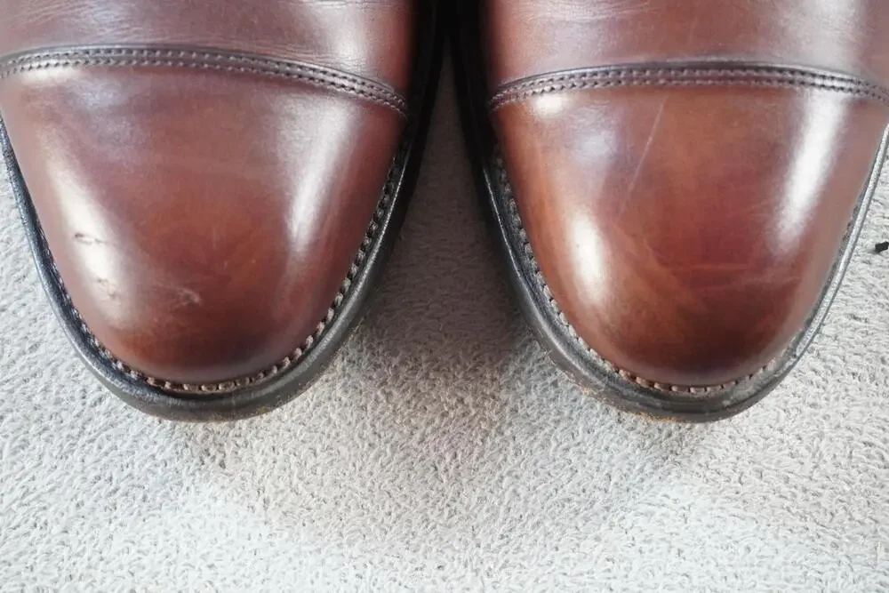 Allen Edmonds Park Avenue Shoes Mens Size 12 Brown Leather Dress Oxford Cap Toe